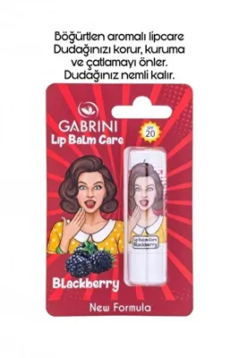 Gabrini Popart Dudak Balmı - Lip Balm Care Blackberry