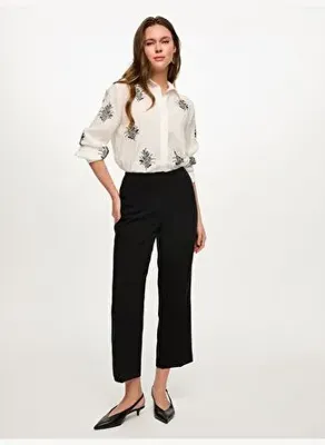 Faik Sönmez Önden Pensli Slim Fit Capri S26CPR005