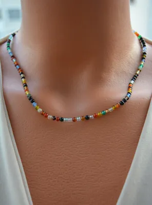 Stoneage Jade Kolye - Cok renkli - Stoneage