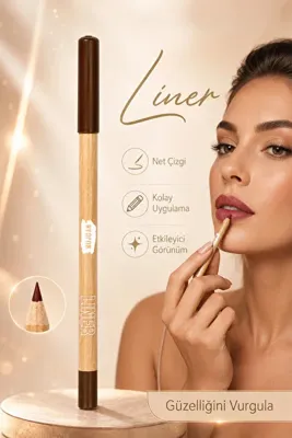 MUJGAN Lip Liner Ahşap Dudak Kalemi Kalıcı Yoğun Pigment