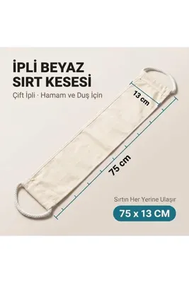 HANEL Kaplıca Hamam Kese Seti, Doğal İpek & Bitkisel Dokuma Vücut ve Uzun Sırt Kesesi, Peeling Etkili Ölü