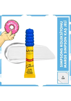 NYX Professional Makeup Simpsons Koleksiyonu Şeffaf Mega Glue Kaş ve Saç Sabitleyici 2-in-1