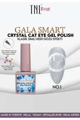 gala smart Tnl Rose Gala Smart Crystal Cat Eye Kedi Gözü Kalıcı Oje 10 Ml No.1