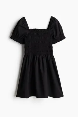 H&M Büzgülü Poplin Elbise