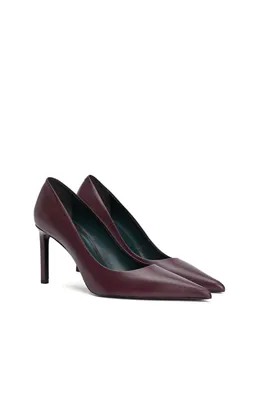 Gh For Nw Bordo Yüksek Ökçeli Deri Stiletto