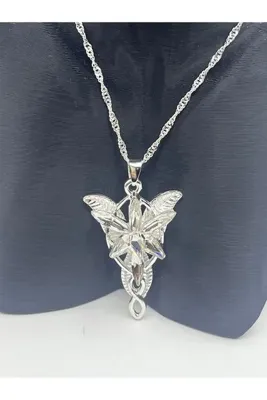 Yıldız Accessory Gümüş Kaplama Zirkon Taşlı Akşam Yıldızı Evenstar - Arwen Kolye Lord of the Rings Kolye