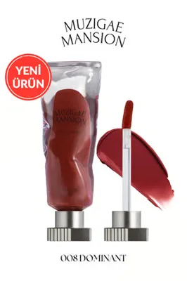 Muzigae Mansion Gül Özlü, Kadife Bitiş Sunan, Nemlendirici ve Kalıcı Tint MUZIGAE MANSION Objet Liquid 008 Dominant