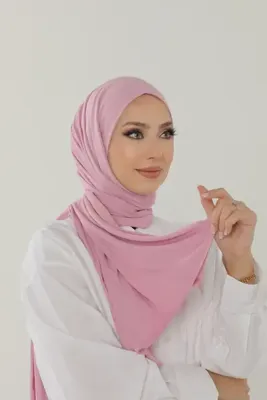 Beyzak Şeker Pembe Luxury Penye Şal - Kadın Tesettür Jersey Hijab Lycra Shawl