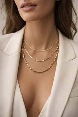 JİMNY JEWELRY TRIA ÇELİK 3 LU ZİNCİR KOLYE SETİ