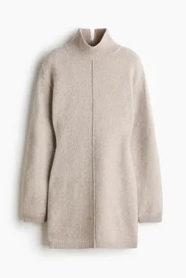 H&M Yarım Balıkçı Yakalı Triko Elbise