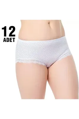 Tutku Kadın Beyaz Ribana Bato Külot 6'lı