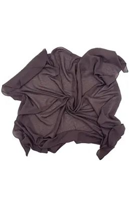 nazipek Mio Jazz Yüksek Kalite Overloklu Pamuklu Koyu Kahverengi Yazma Eşarp 100x100cm Cazz