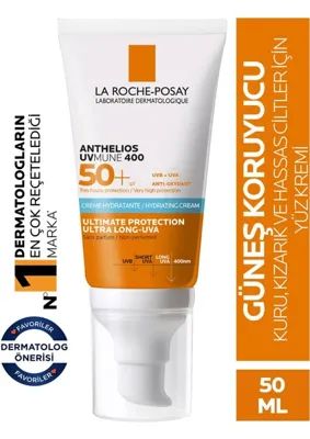 La Roche Posay La Roche-Posay La Roche Posay Anthelios Uvmune Spf+50 Hassas Ciltler Için Yüksek Korumalı Yüz Güneş Kremi