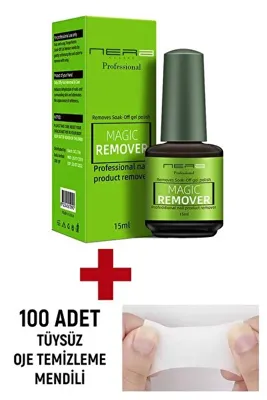 Nera Classy Soak 15ml Kalıcı Oje Ve Jel Cıkartıcı Ve 100lü Tek Kullanımlık Mendin