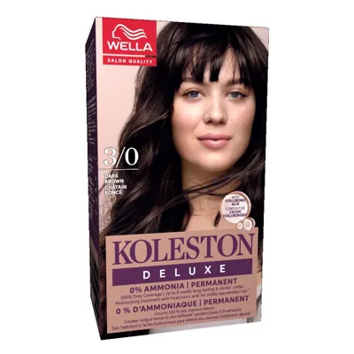 Wella Koleston Deluxe Amonyaksız Kit Saç Boyası 3/0 Koyu Kahve