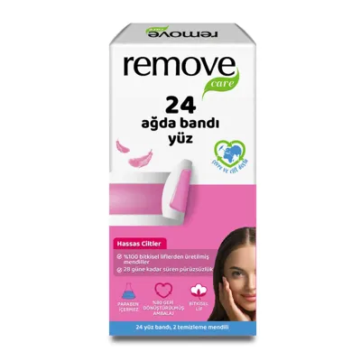 remove Care Yüz Ağda Bandı Hassas Ciltler 24'lü