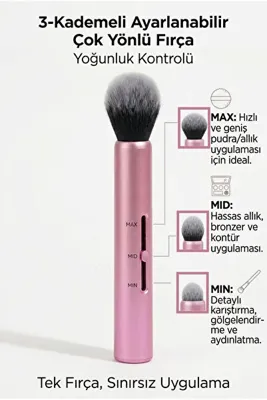 Efero Ayarlanabilir Custom Makyaj Fırçası 3 Kademeli