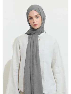 Fresh Scarfs Modal Krinkıl Şal Koyu Gri