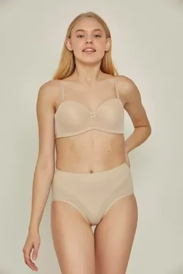 C&City C17025 Dikişsiz Düşük Bel İnce Slip Korse Ten