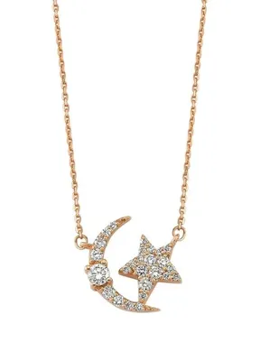 Bee Goddess The Moon And The Star Kadın Altın Kolye
