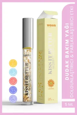 weem Glossy Plump Aynı Sefa Dudak Yağı – Dolgunlaştırıcı, Onarıcı Ve Parlak Dudak Bakımı 5ml