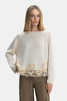 Ermanno Scervino EKRU KAYIK YAKA TRİKO
