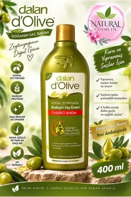Dalan D'Olive Saç Kremi Zeytinyağlı Onarıcı Bakım 400 ml (Yeni Ambalajında)