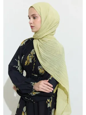 Fresh Scarfs Pamuklu Keten Şal Sage Butter