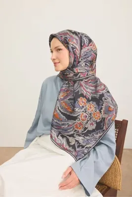 Silk Home Twill İpek Büyük Boy Eşarp Siyah