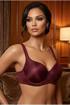 Le Jardin Amanda Toparlayıcı Telli Ultra Soft Mürdüm Sütyen C cup