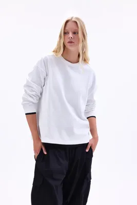 Defacto %100 Pamuk Loose Fit Bisiklet Yaka Basic Tişört