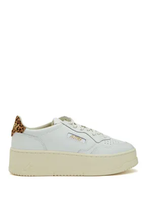 Autry Medalist Leopar Kadın Deri Sneaker