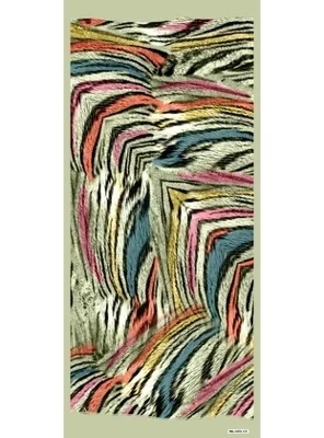19v69 ITALIA Kaplan Desen Pavia Seri Şal Askısı ile Birlikte 90X200 cm Çağla Yeşil