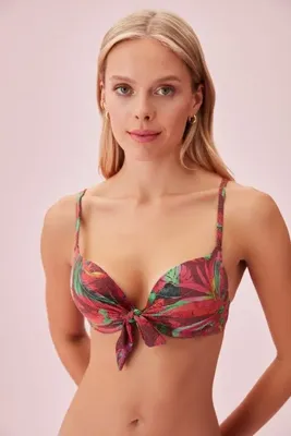 SUWEN Önden Bağcıklı Full Dolgulu Bikini Üst