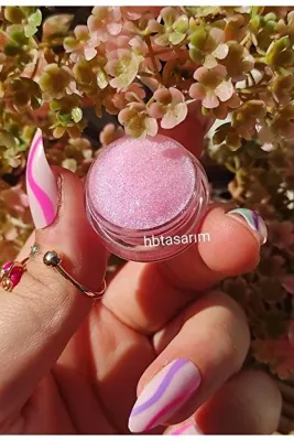 hbtasarim Pembe palet2 glitter jel far yüz saç ve vücut simi