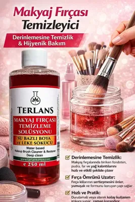 Ronanna Makyaj Fırçası Temizleme Solüsyonu 250 ml Makeup Brush Cleaner & Restorer
