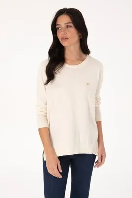 U.S. Polo Assn. Kadın Krem Basic Kazak 50307735-VR256