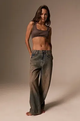 GRIMELANGE LEXY Kadın Standart Bel Baggy Balon Sarı Tint Jean Pantolon