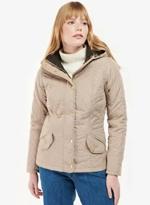 Barbour Kadın Millfire Quilt Kapitone Ceket BE34 Lt Trench