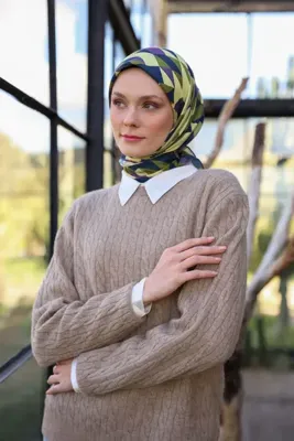 İpekhan Triano Desen Soft Eşarp Limon Sarı 1171-04