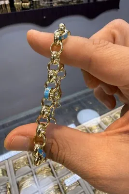 Rüzgar Accessories Mavi mineli Doch Bileklik