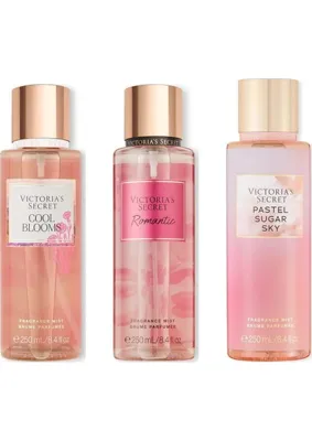 Victoria's Secret 3'lü Vücut Spreyi Seti - Pastel Sugar Sky + Romantic + Cool Blooms (3 x 250 Ml)