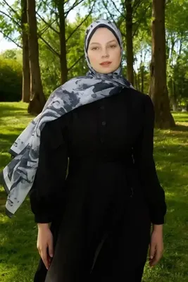 Madame Polo Prestige Carmen Desen Şal - Siyah