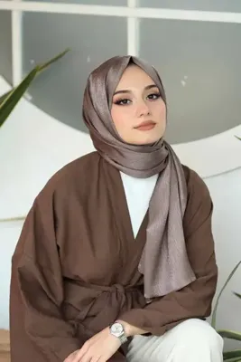 şehri şal Ağaç Kabuğu Desenli Jakarlı Şal