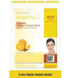 Dermal Aydınlatıcı, Sıkılaştırıcı, Arındırıcı Vitamin Özlü Kolajen Maske 23gr