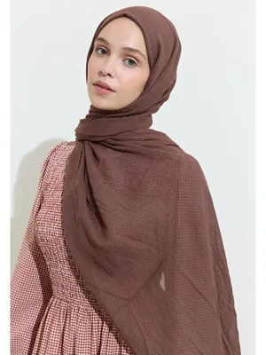 Fresh Scarfs Pamuklu Keten Şal Chocolate Shake