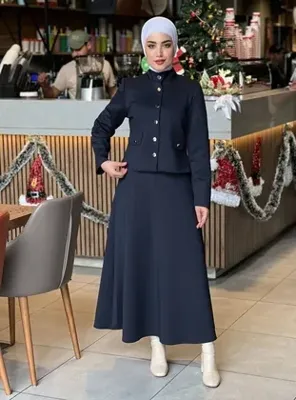 Esre Store 44129 - Scuba Tesettür Takım Laci̇vert-I10
