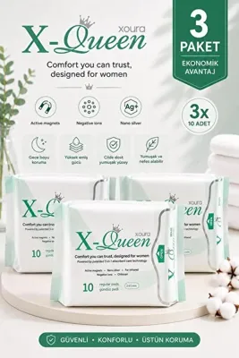 XAURA GLOBAL X-Queen Gündüz Pedi 10'lu 3 Adet