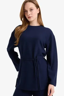 DeFacto Regular Fit Bağlamalı Uzun Kollu Tunik G4083AX25WN