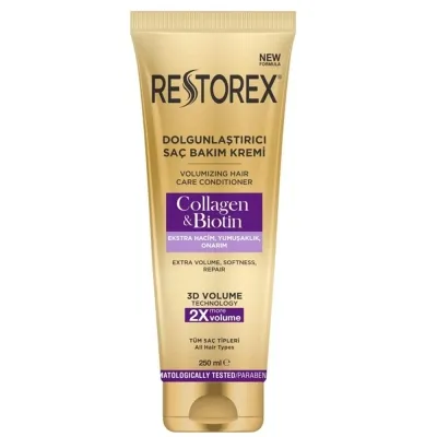Restorex Saç Kremi Kolajen&Biotin Dolgunlaştırıcı ve Onarıcı 250 ml